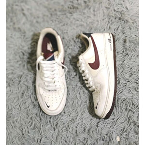 Nike Air Force 1 '07 White Night Maroon/Obsidian Mens Size 8 Sneakers cj8731-100